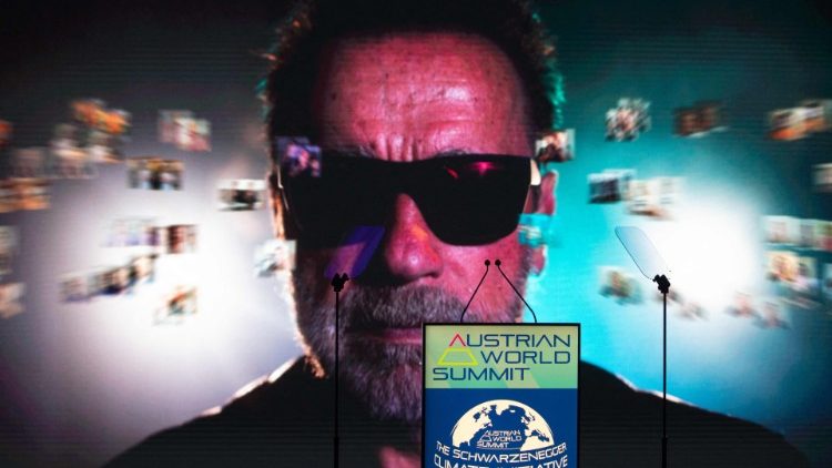 Hollywood-Star Arnold Schwarzenegger beim „Austrian World Summit" für eine Überwindung der Umwelt- und Klimakrise