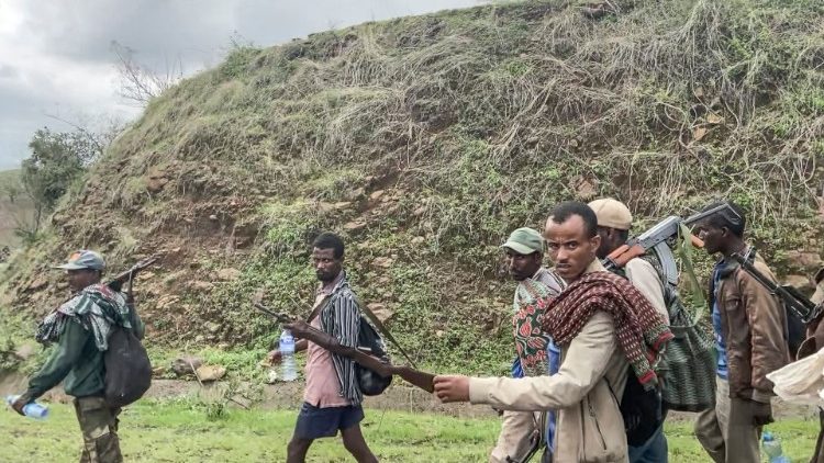 Mitglieder der Amhara-Miliz