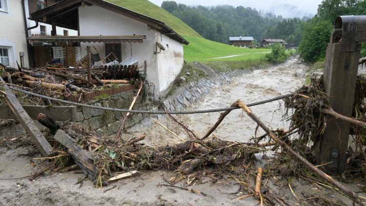 Überschwemmung in Berchtesgaden, Bayern