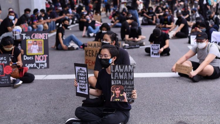 Manifestation contre le pouvoir en Malaisie le 31 juillet 2021. 