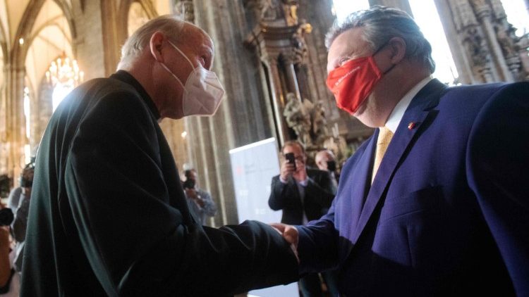 Der Wiener Kardinal mit Bürgermeister Ludwig