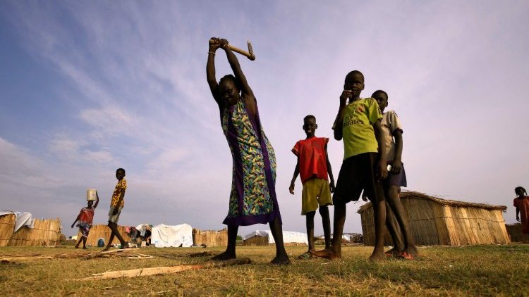 Campo de refugiados no Sudão do Sul