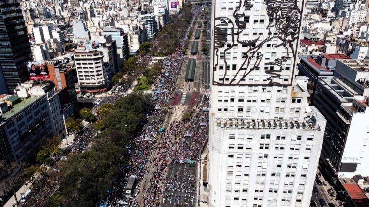 Manifestation contre le président Alberto Fernandez à Buenos Aires, le 16 septembre 2021. 