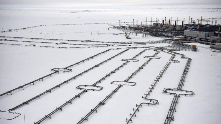 Des pipelines russes dans le cercle arctique. Image d'illustration.