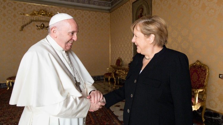 Popiežius Pranciškus ir Angela Merkel