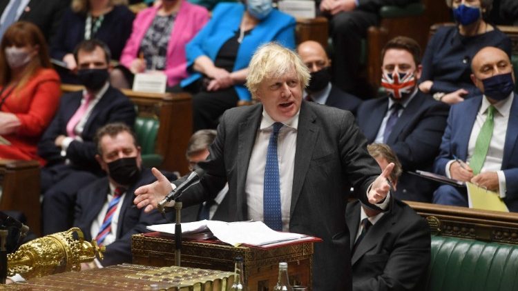 Le Premier ministre britannique Boris Johnson à la Chambre des communes, le 15 décembre 2021. 