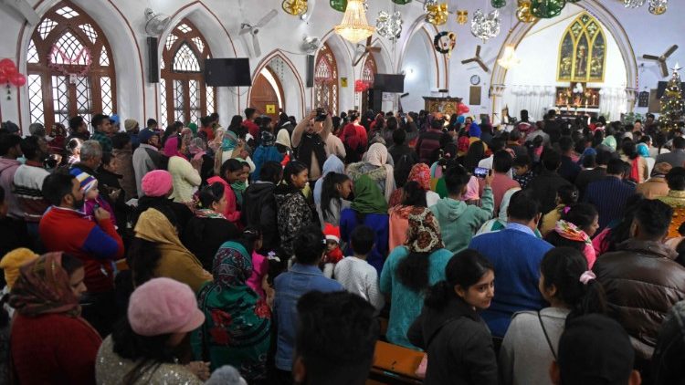 Una iglesia en Amristsar, India, el día de Navidad.
