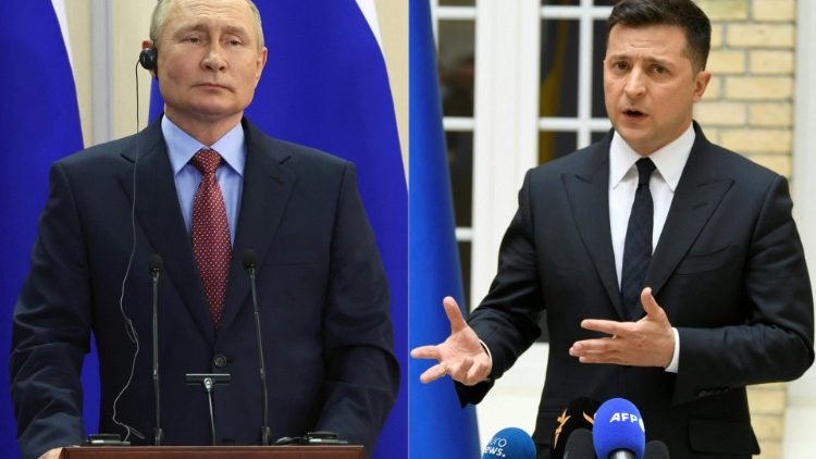  Kontrahenten: Russlands Präsident Putin und der ukrainische Präsident Selenskyj