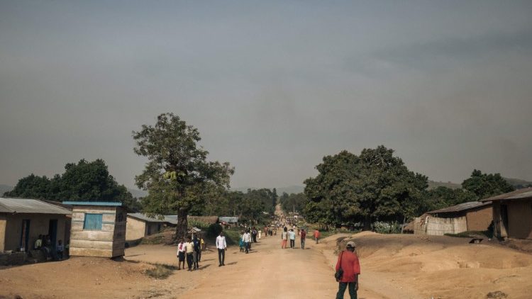 Dorf in Ituri (Kongo) im Januar