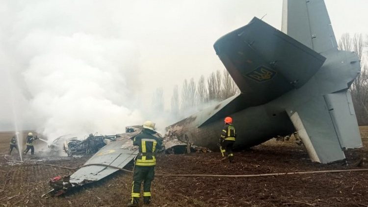 Abgestürztes ukrainisches Militärflugzeug