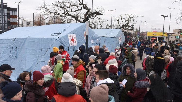 Ucraini evacuati nella città di Leopoli
