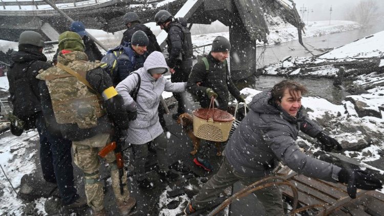 Evakuierung von Irpin, einem Vorort von Kiew