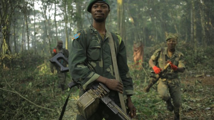  Soldat in einem Nationalpark bei Goma