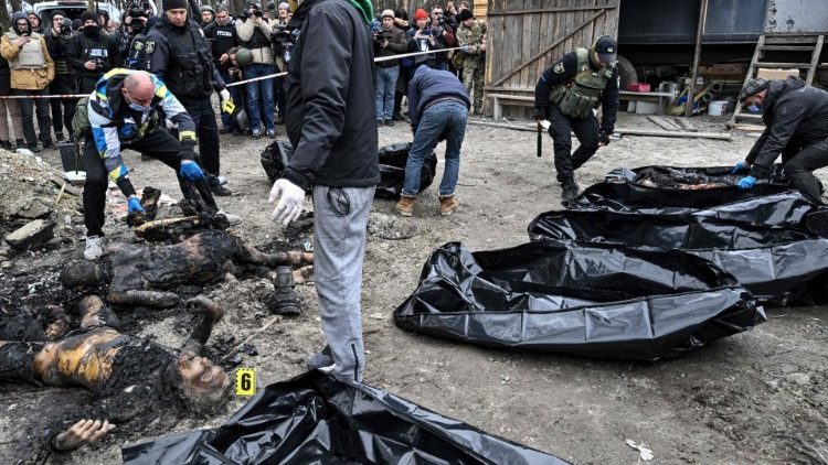 Butscha, am 5. April letzten Jahres nach seiner Befreiung von russischer Besatzung