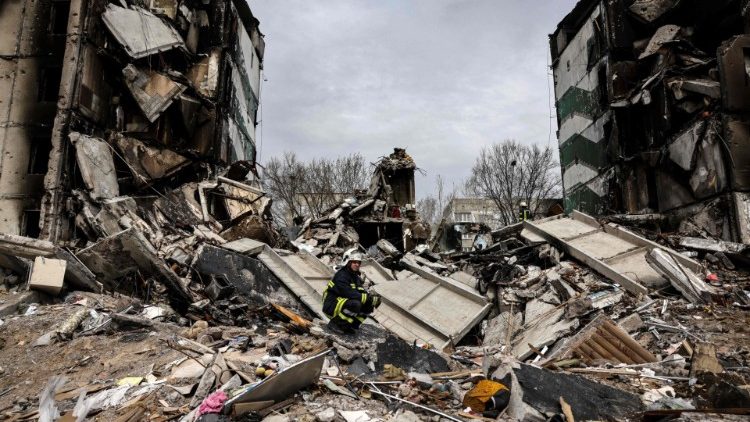 Un'immagine di devastazione in Ucraina