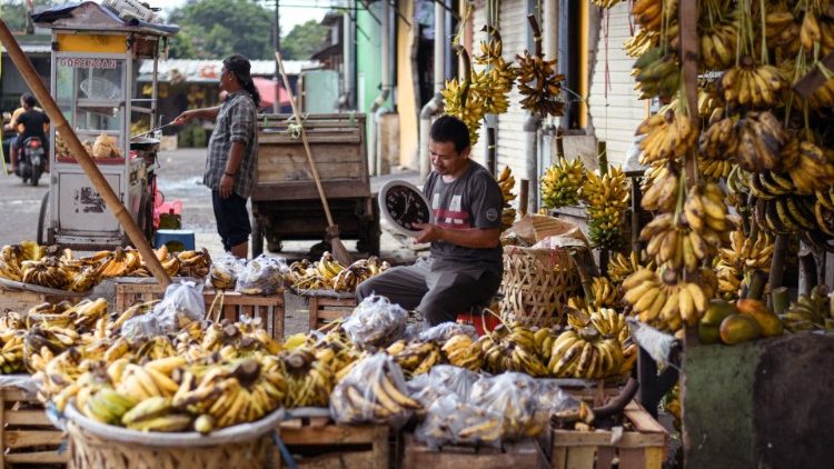 Ein Markt in Indonesien
