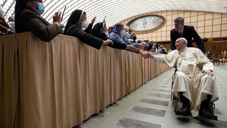 Папа Францішак падчас агульнай аўдыенцыі