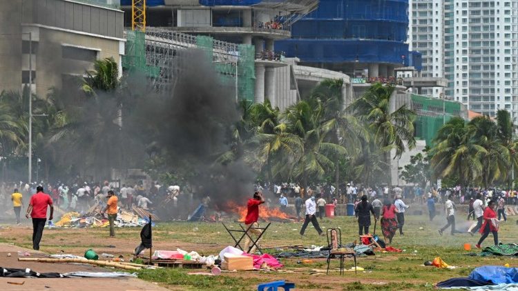 Zusammenstöße in Colombo an diesem Montag