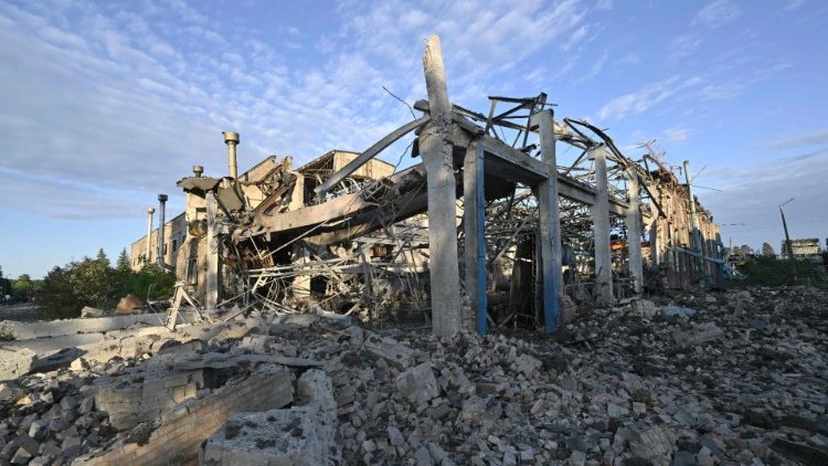 Nach einem Luftangriff auf Kiew, am 5. Juni