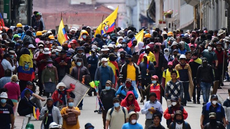 Si bien la capital de Ecuador es el epicentro de las manifestaciones, distintos sitios han adherido a los reclamos con otras convocatorias.