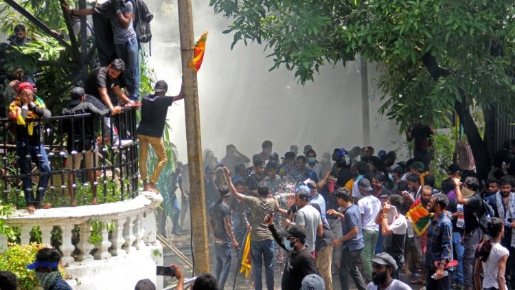 Protestai Šri Lankoje