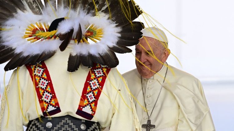 Pope with indigenous