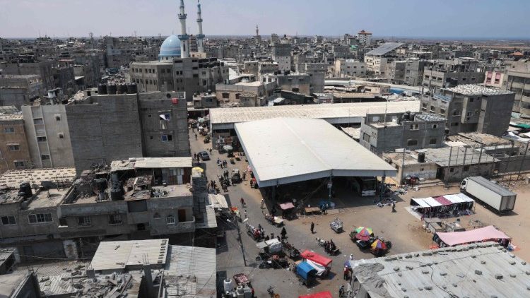 Cidade de Rafah, no sul da Faixa de Gaza, após trégua com Israel depois de três dias de conflito, 8 de agosto de 2022