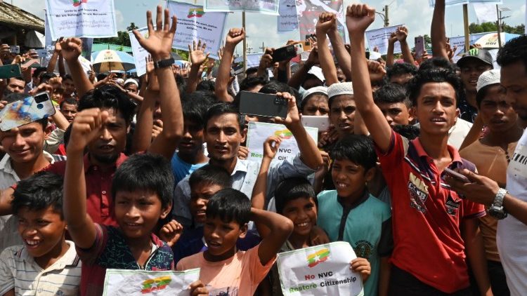 Rohingya, die nach Bangladesch geflohen sind