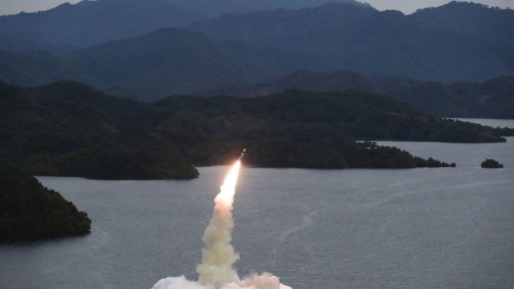 File photo of a missile launch carried out by North Korea