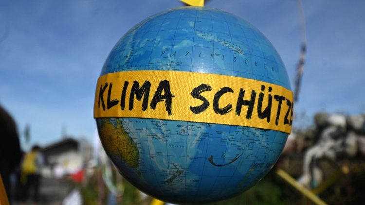 Bei einer Klimaschutzdemonstration in Deutschland