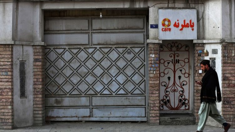 A shuttered CARE centre in Kabul