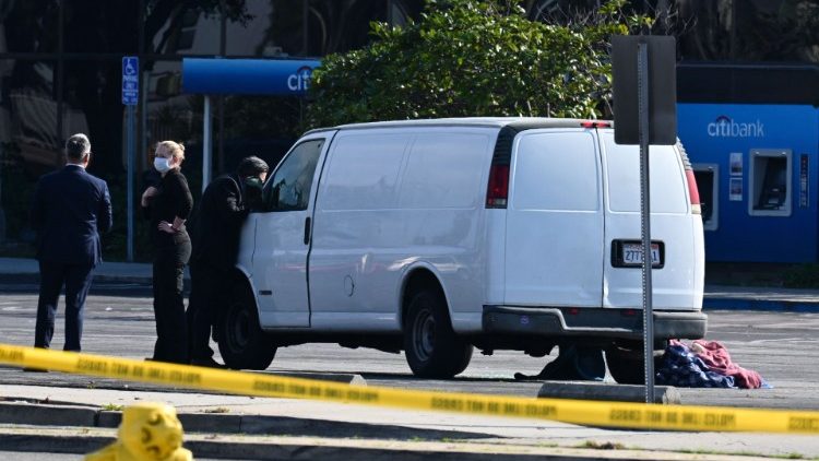 Crime scene after shooter kills ten at California dance club