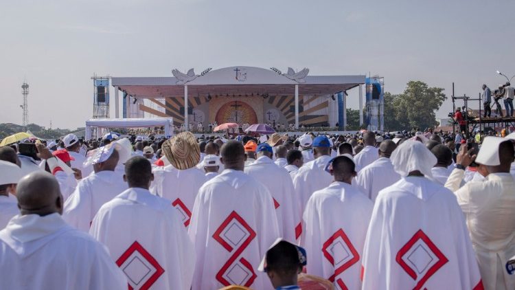 Bei der Messfeier in Kinshasa