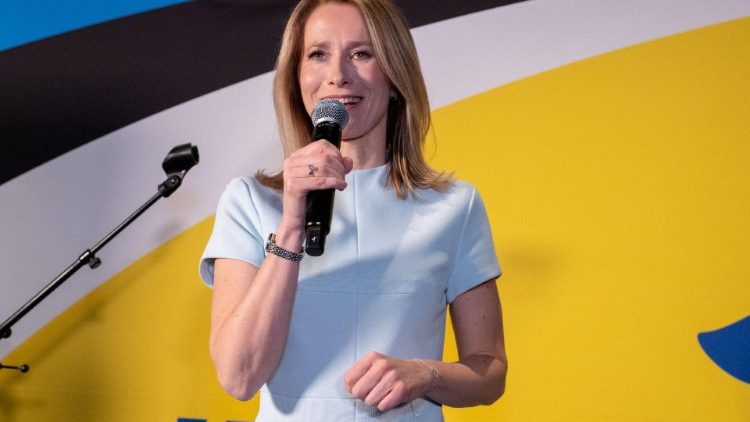 La premier estone uscente Kaja Kalls, leader del Partito Riformista vincitore delle elezioni parlamentari