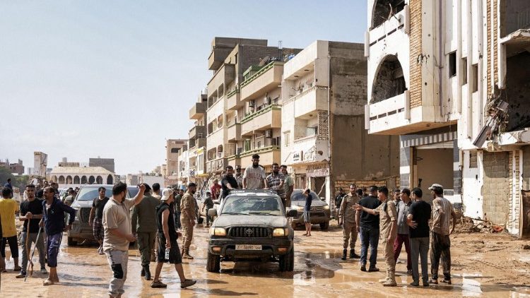 Image of flooding in Derna last month