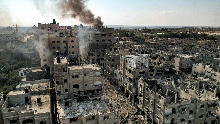 Jabalia camp for Palestinian refugees camp in Gaza, destroyed by Israeli airstrikes