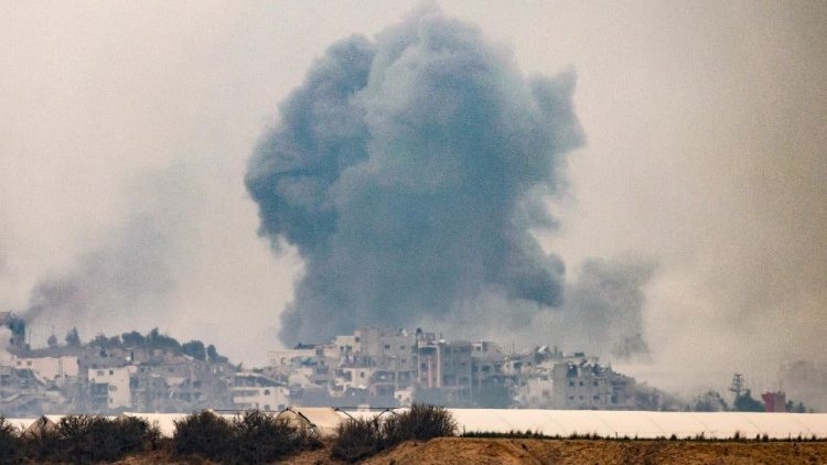 Smoke billows over Gaza