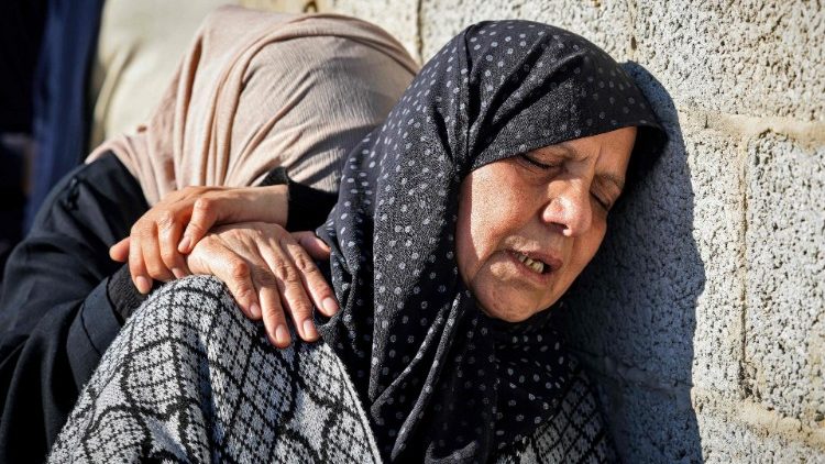 A funeral for the victim of a bombing in the Gaza Strip