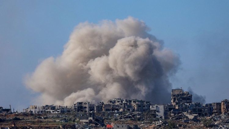 Smoke billows over Gaza