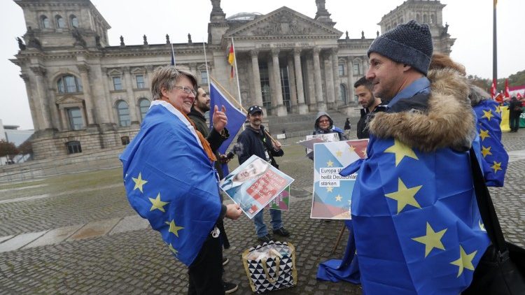 EU-Anhänger bei einer Demo in Berlin