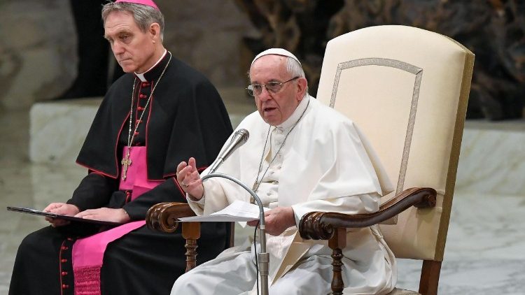 Le Pape François lors de sa catéchèse, le 7 février 2018