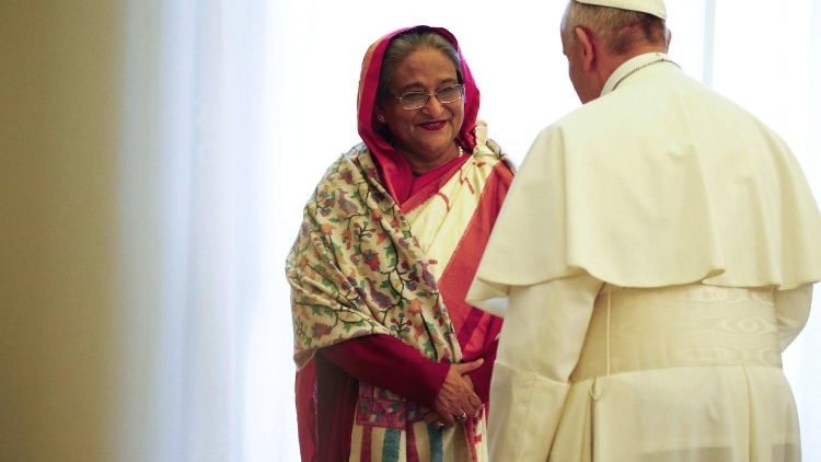 Der Papst empfängt Sheikh Hasina, die Ministerpräsidentin von Bangladesch