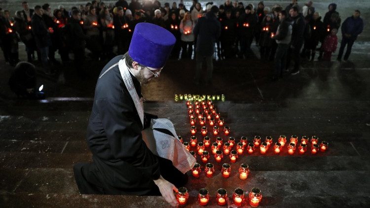 Orthodoxe Christen in Moskau