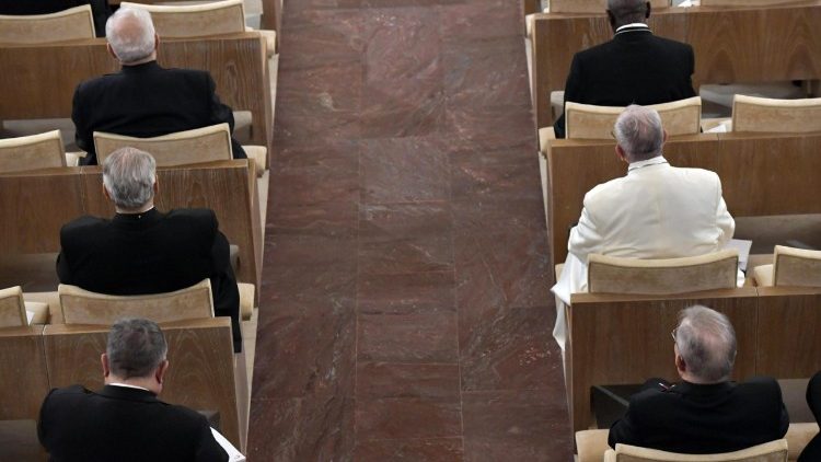 Popiežius Pranciškus gavėnios rekolekcijose Aričioje 2018 metais