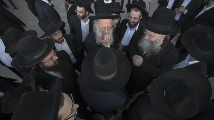 Orthodoxe Juden am 8. März in Jerusalem