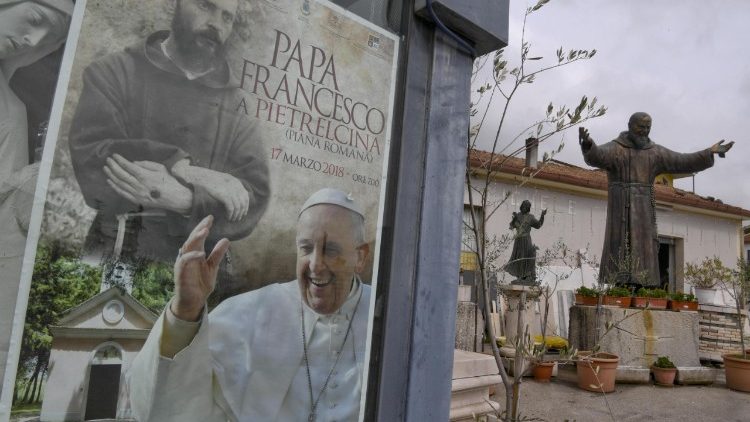 Pope Francis visiting St Pio sites