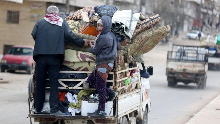 displaced civilians from Afrin in northwest Syria