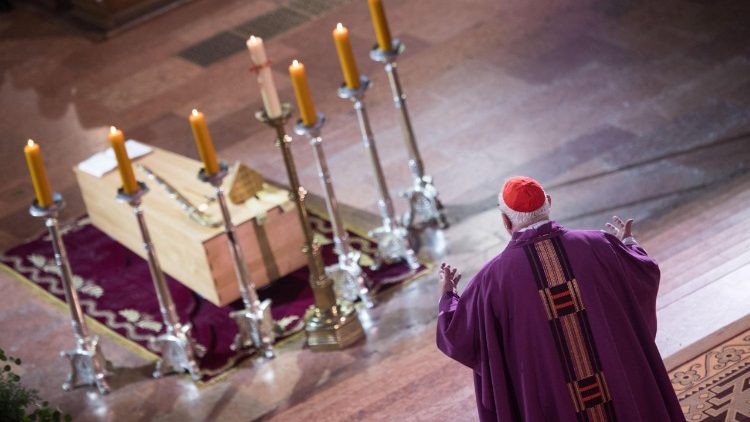 Beim Requiem für Kardinal Karl Lehmann in Mainz