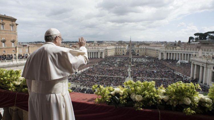 Påven under Urbi et Orbi påsken 2018