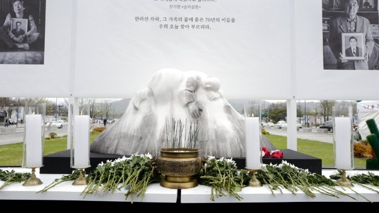 Commemoration of the 70th anniversary of the Jeju Massacre in Seoul, S. Korea, on April 3, 2018. 